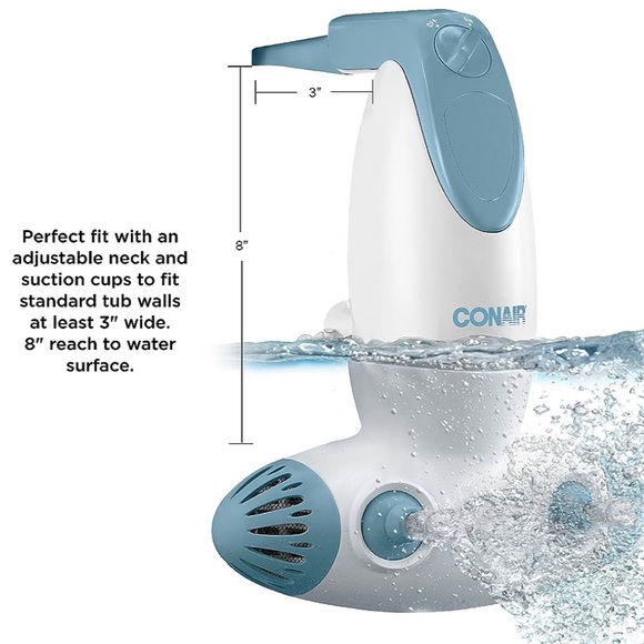 Conair Portable Bath Spa with Dual Hydro Jets for Tub, Bath Spa Jet for Tub new - Picture 5 of 9
